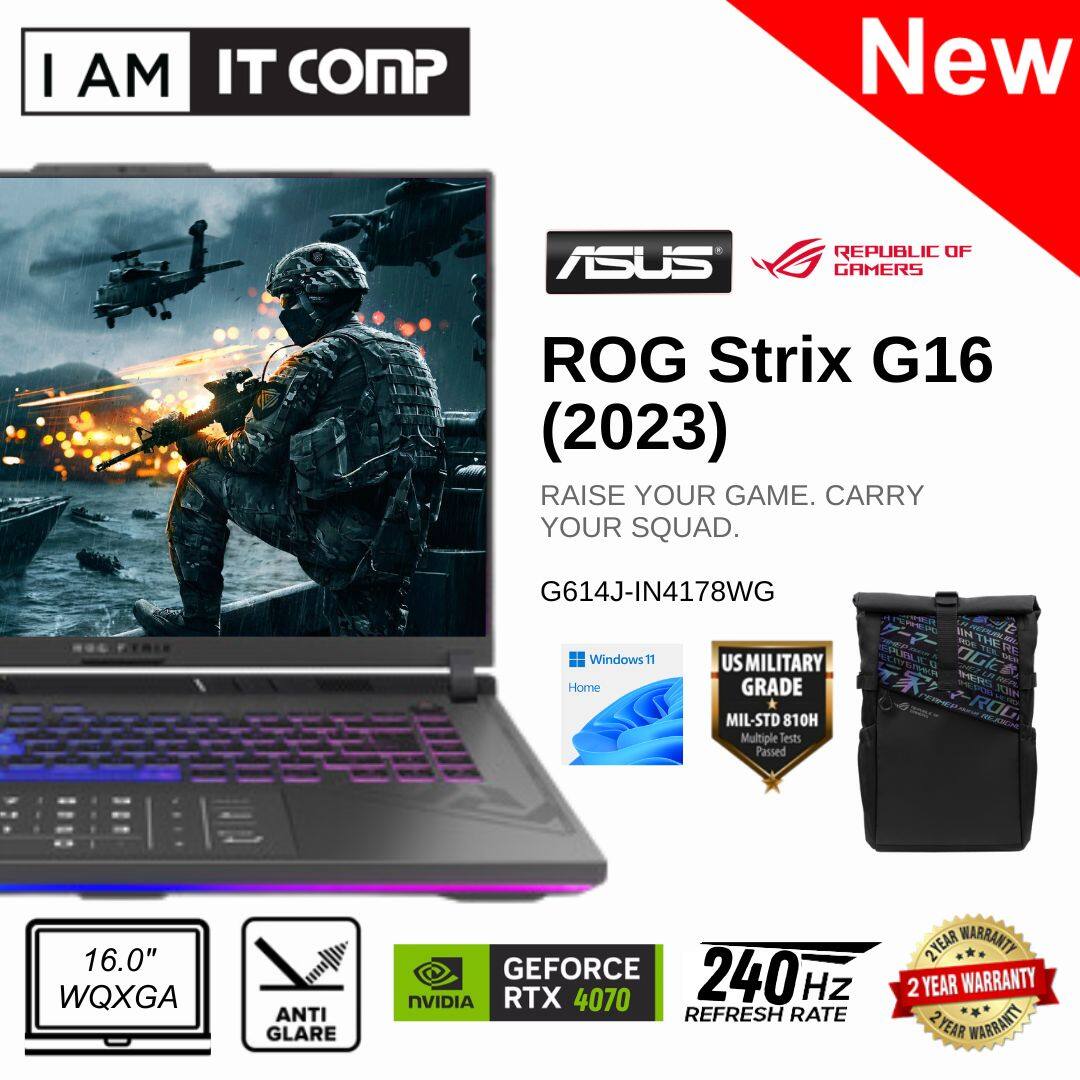 ASUS ROG Strix G16 (G614JI) i9-13980HX/16GB/1TB SSD/16" QHD+, WQXGA, 240Hz/RTX 4070 (G614J-IN4178WG)