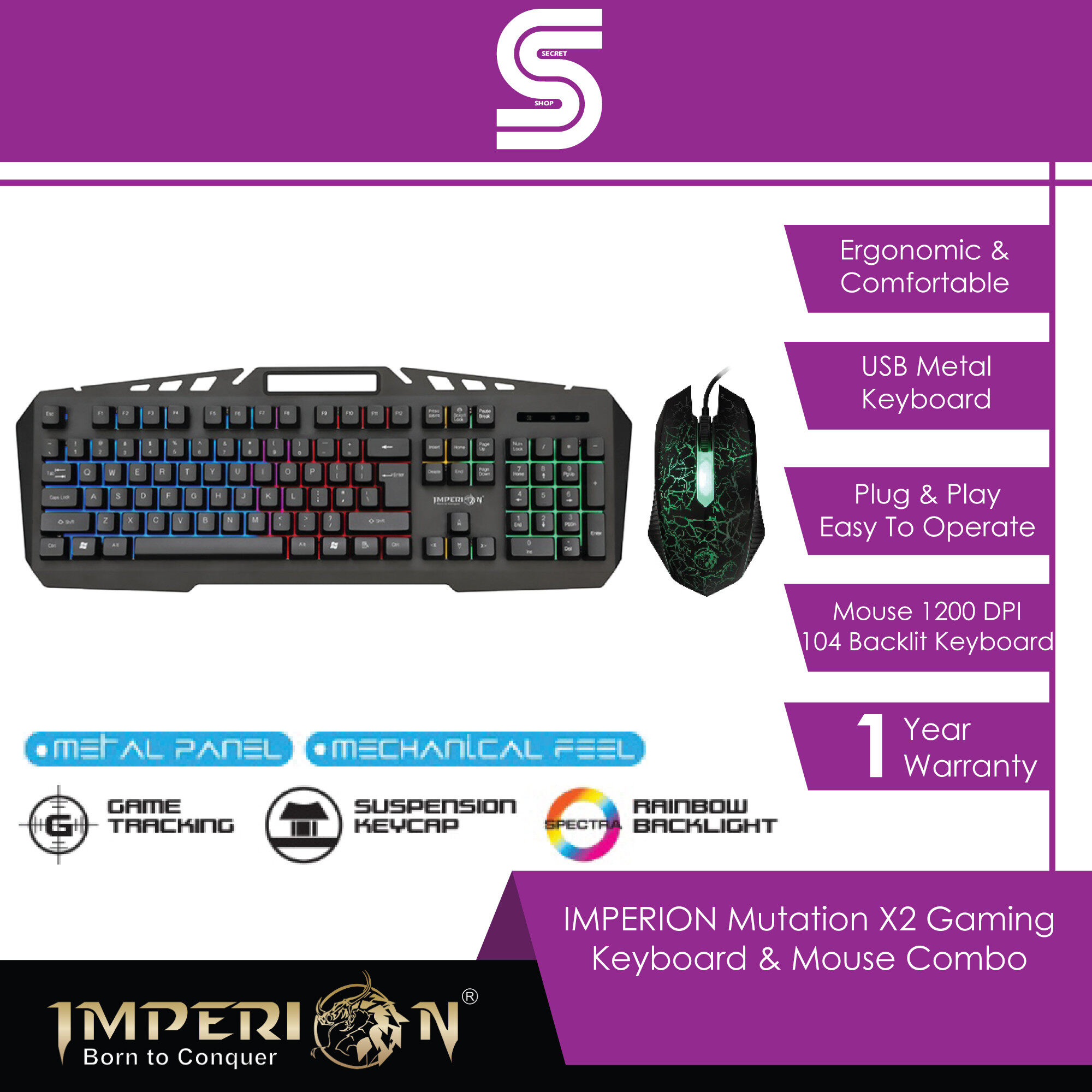 IMPERION Mutation X2 Gaming Keyboard & Mouse Combo