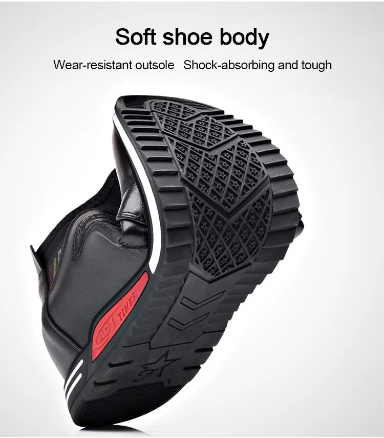 Men's Inner height increasing casual and comfortable shoes Soft Bottom Genuine Cowhide Waterproof Breathable_voghion.com