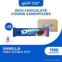 Oreo Double Stuff Vanilla Chocolate Sandwich Cookies 113g (Bundle of 3/5/12)