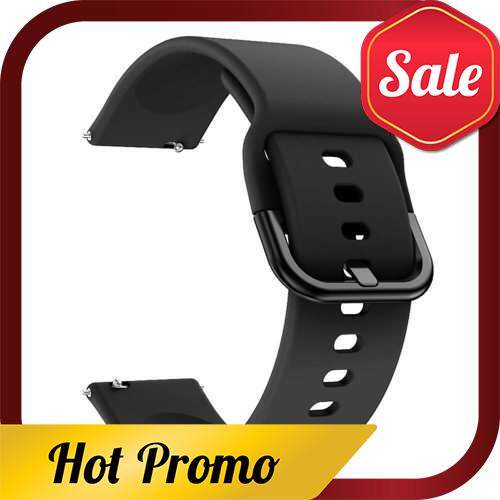 Replaceable Silicone Watch Strap 20mm Buckle Watch Strap Watch Band Compatible with Samsung Galaxy Watch Active2 Black (Black)