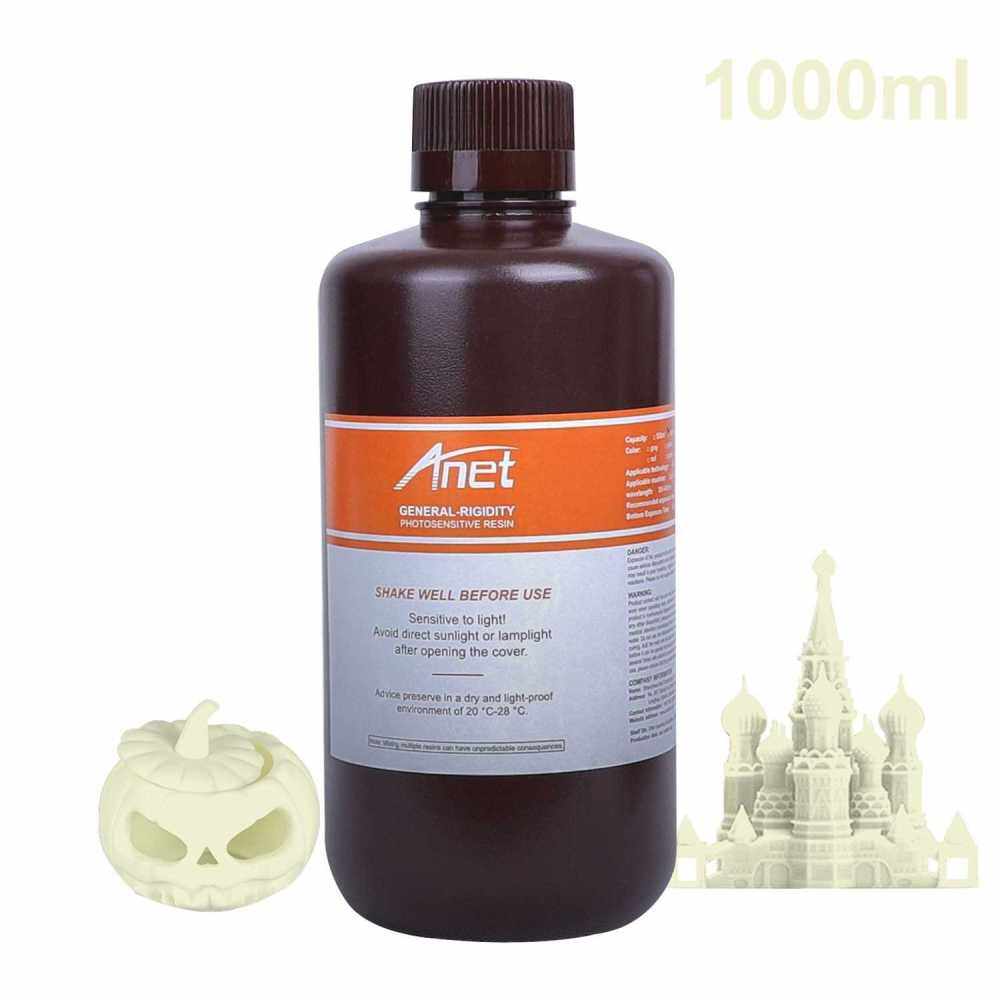 General-Purpose Rapid Resin 405nm Standard Photopolymer Curing Resin Low Odor Non-Toxic 1000ml for DLP/LCD Light Curing 3D Printer (White)
