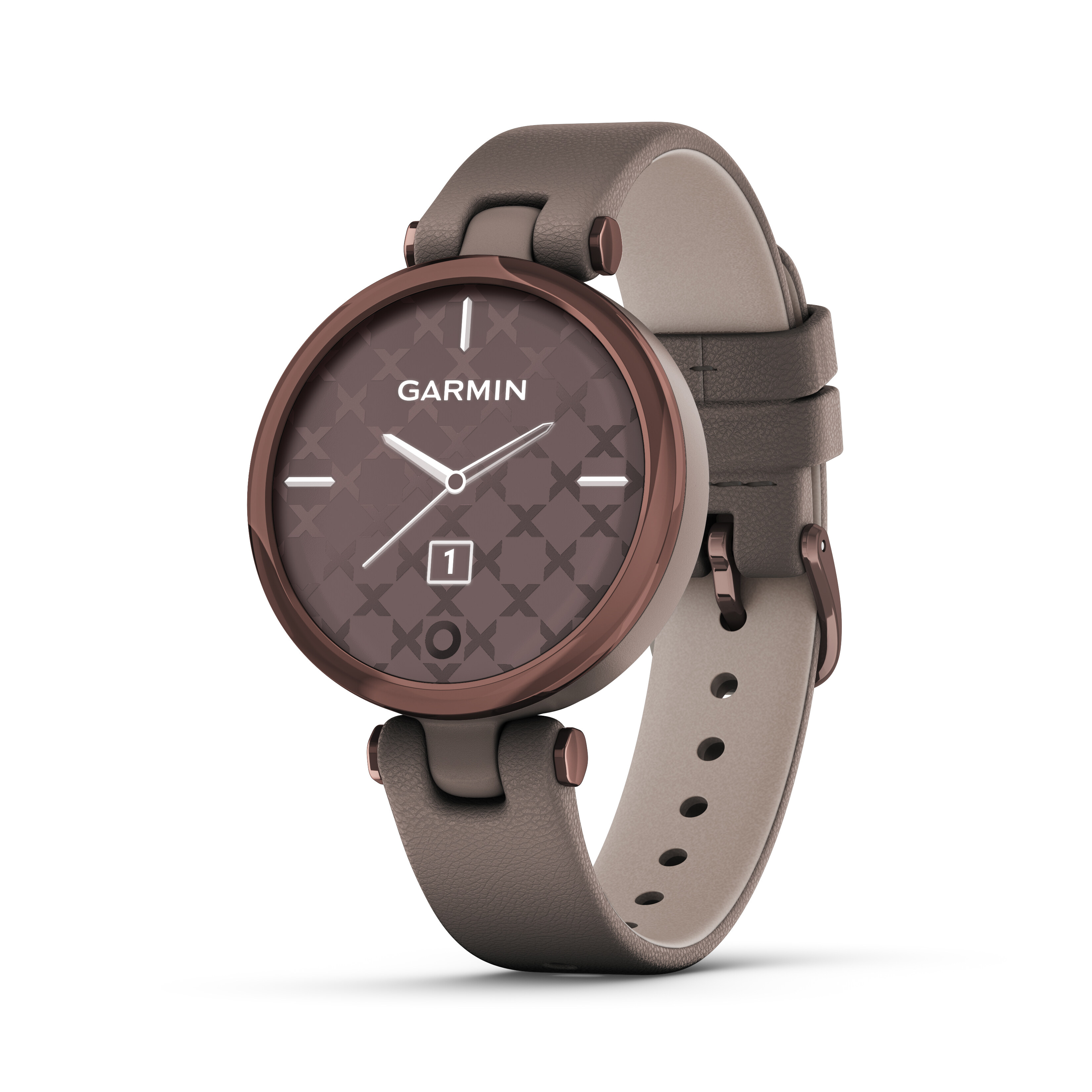 [NEW] Garmin Lily Smart Watch (Leather) - Stylish Patterned Lens, Smart Touchscreen, Small and Fashionable smartwatch