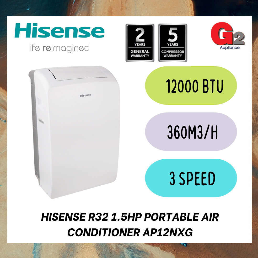 Hisense Ready Stock R32 15hp Portable Air Conditioner Ap12nxg Hisense Warranty Malaysia 8145