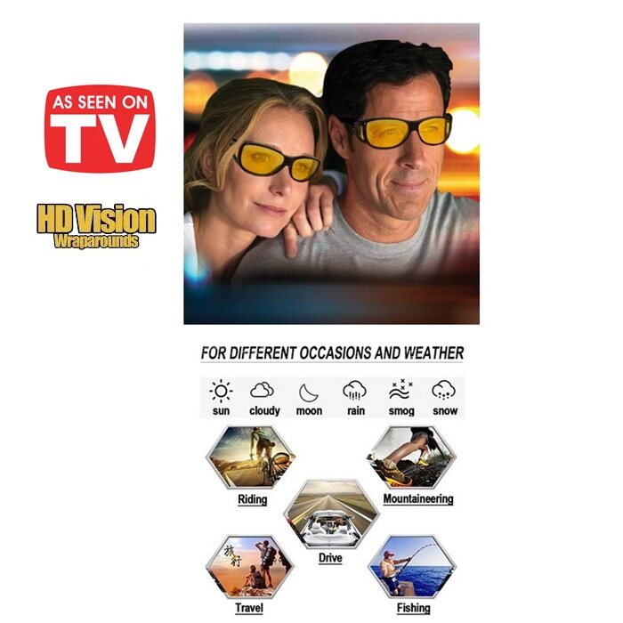 HAIRperone Freshone Night Vision Driving HD Safety Glasses Women Men UV Sunglasses Eyewear