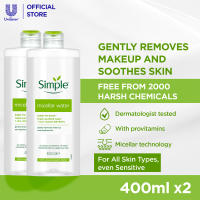 Simple Kind to Skin UK’s #1 Facial Skin Care Brand Micellar Cleansing Water Hydrating Instantly Make-up Remover (400 ml)