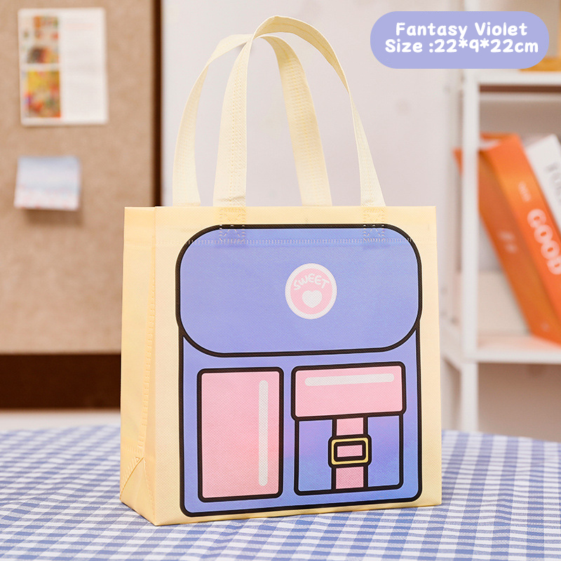 Colorful Gift Bag Goodies Bag Student Nonwovens Storage Bag Birthday Party Gift Tote Bag Storage Tote Bag Beg Parti Hari Jadi Hadiah Kanak Kanak
