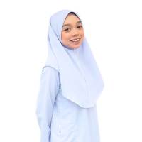 TSC TUDUNG DUA LAPIS ZIP SEKOLAH PUTIH NILA HIJAB