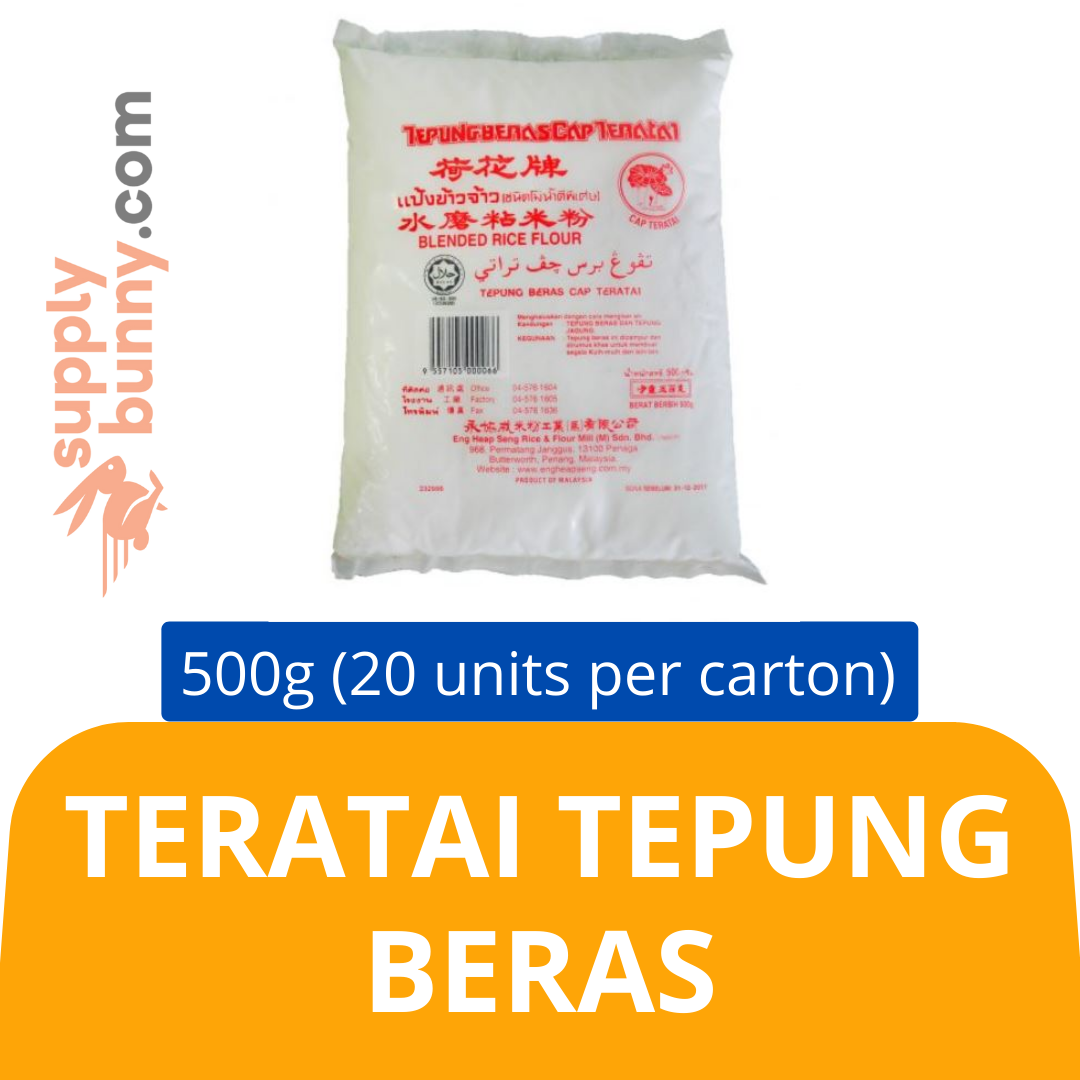 Teratai Tepung Beras (500g X 20 packs) (sold per carton) 水磨粘米粉 PJ Grocer Tepung Beras Teratai