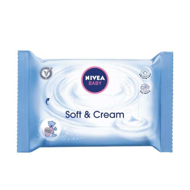 Nivea Baby Soft & Cream Wipes (63's)