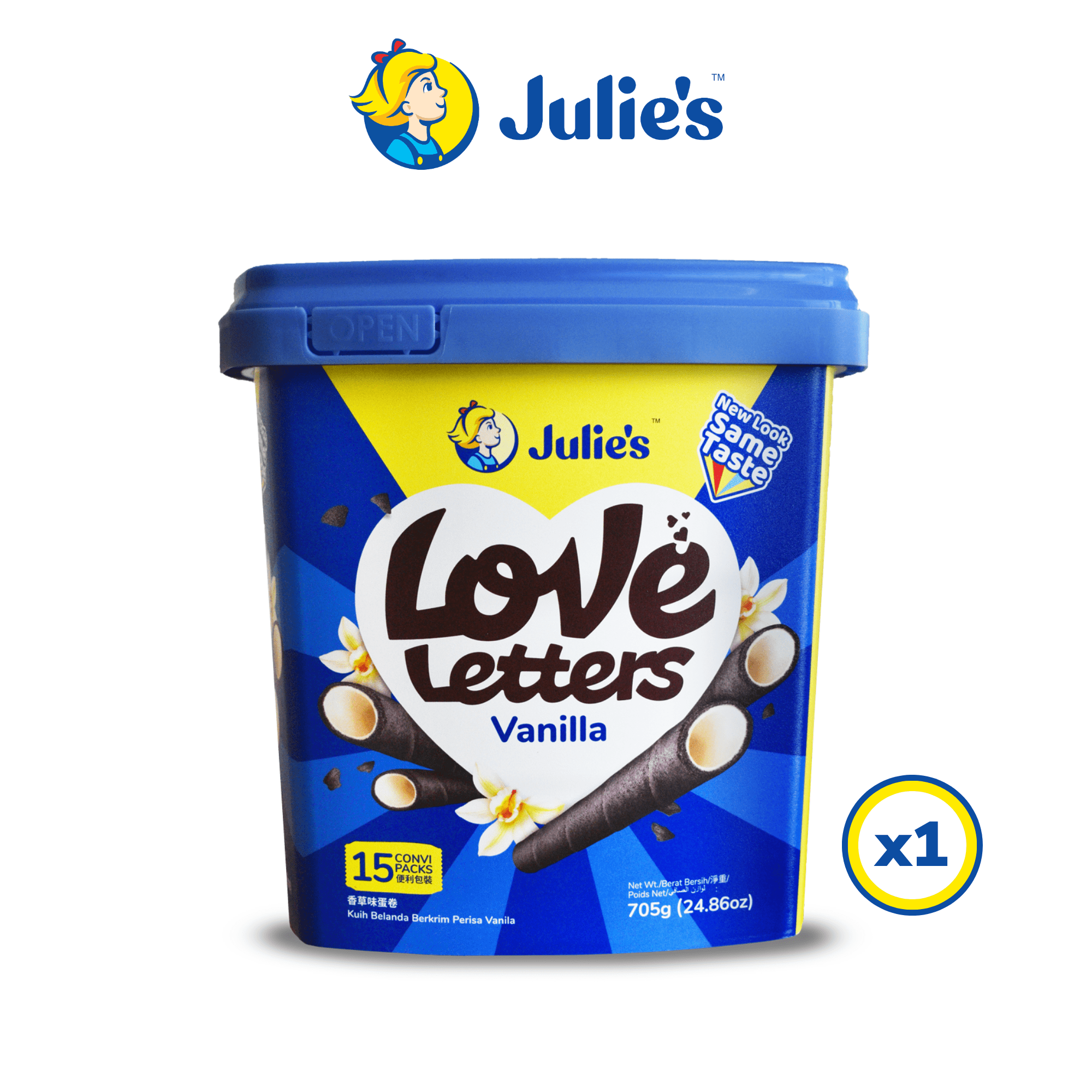 Julie's Love Letters Twin Pack Chocolate & Vanilla 705g