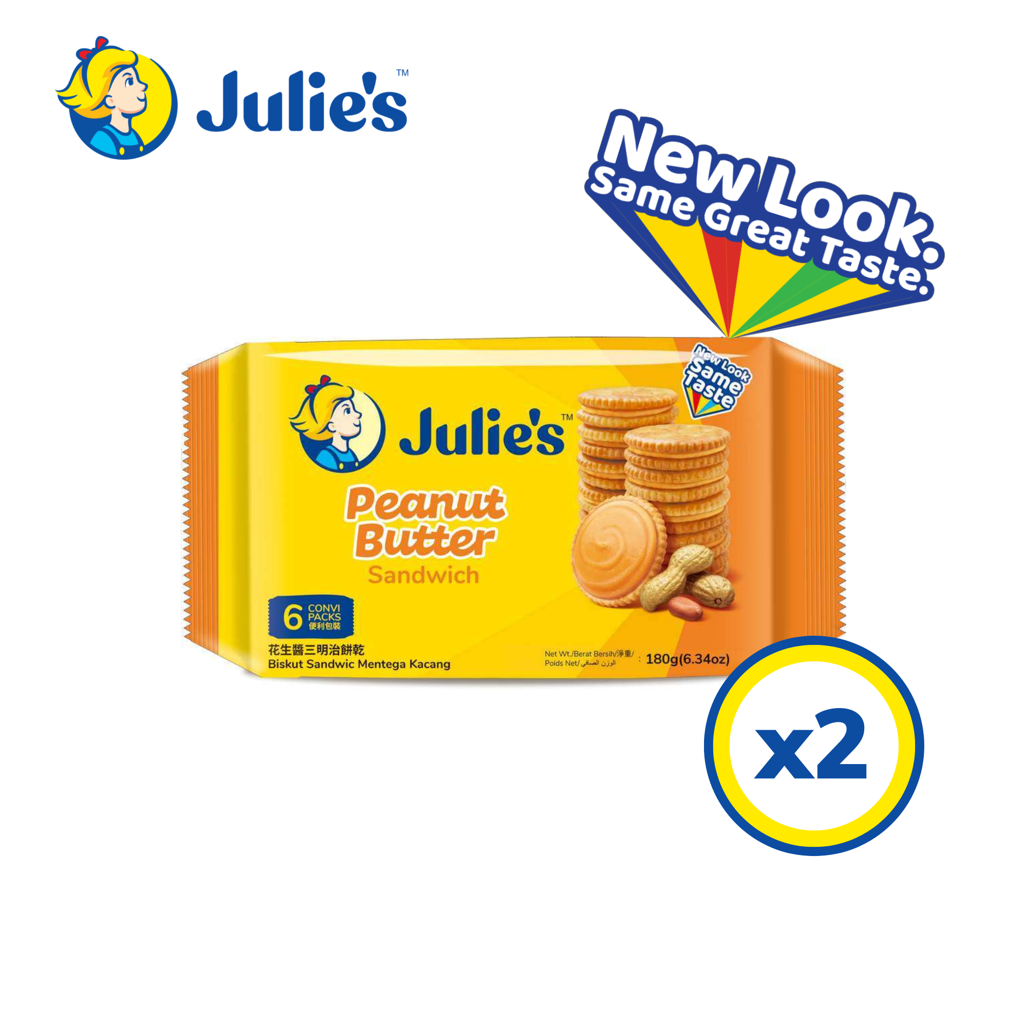 Julie\'s Peanut Butter Sandwich 180g x 2 packs