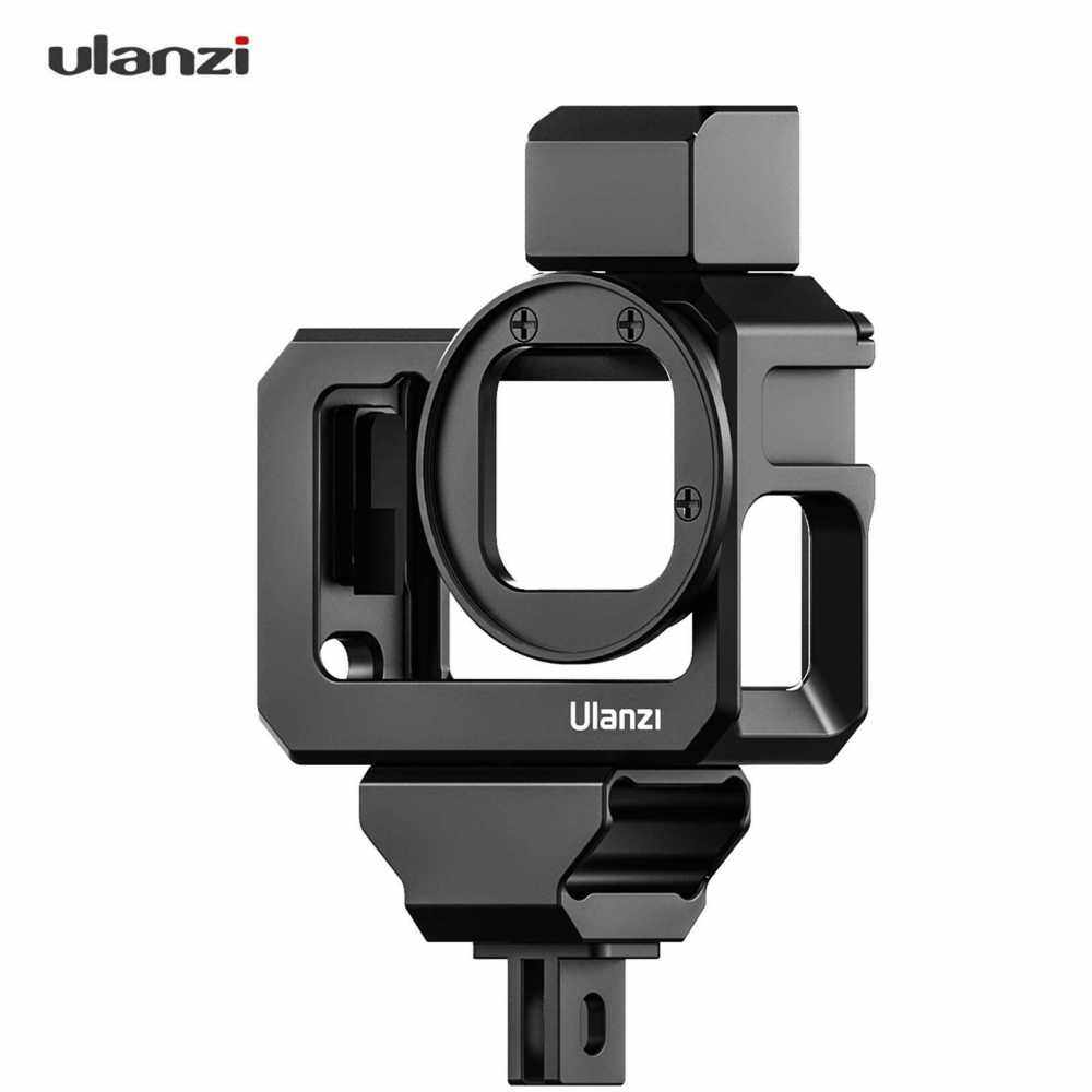 Ulanzi G9-5 Action Camera Video Cage Metal Vlog Case Protective Housing with Dual Cold Shoe Mount 52mm Filter Adapter Extension Accessory Replacement for GoPro Hero 9 (Standard)