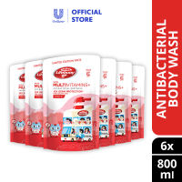 [Bundle of 6] Lifebuoy Antibacterial Body Wash Refill Pack 800ml