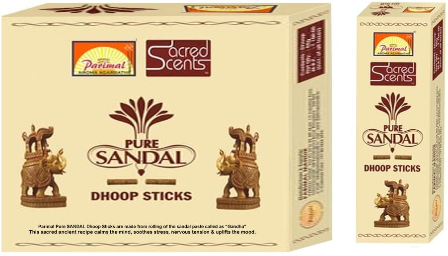 Parimal Sacred Scents Natural Pure Sandal Dhoop Sticks 1 BOX CONTAIN 6X50GM