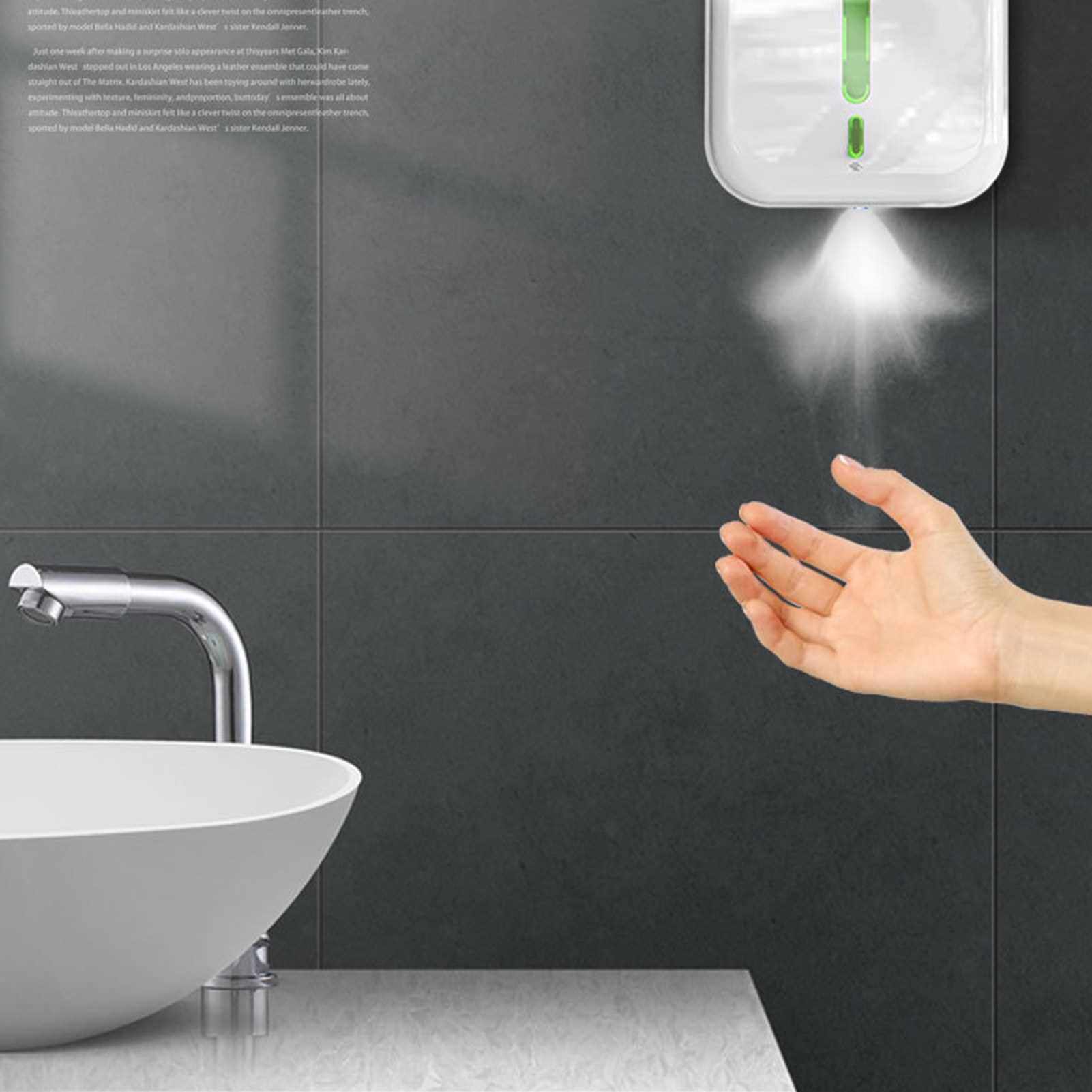 1500mL Automatic Soap Dispenser Drip Type Touchless Hand Sanitizer Machine with IR Sensor Nail-free Drilling Wall-Mounted for Home School Restaurant Office Commercial Use (Silver)