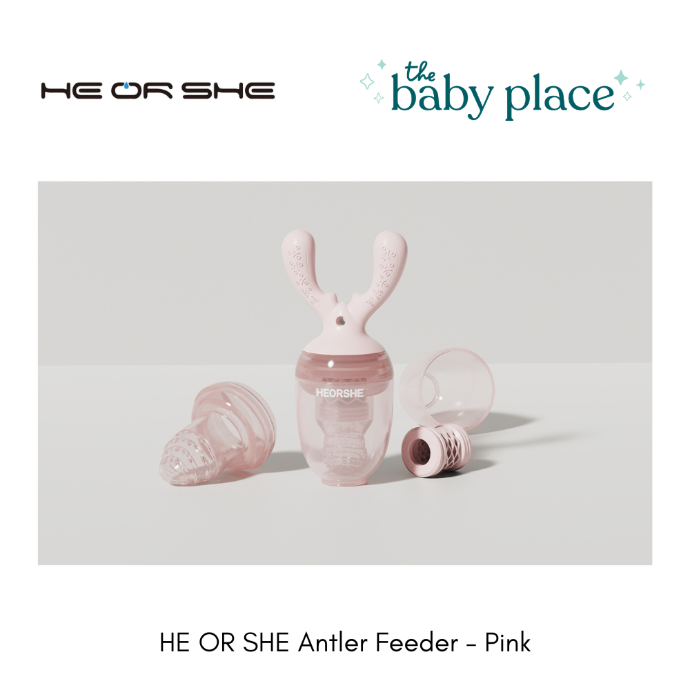 HE OR SHE Antler Feeder Baby Food Feeder | BPA-Free Silicone Feeder Pouch Set with Casing