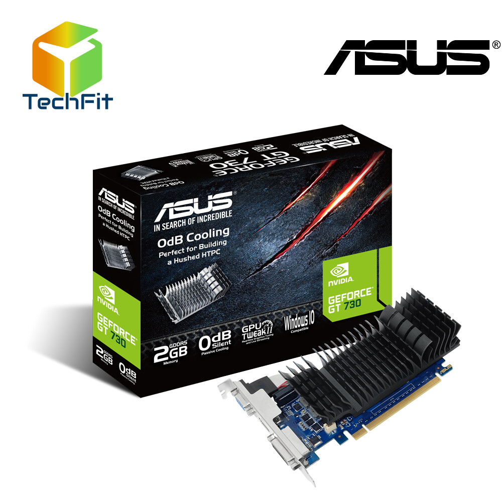 Asus GeForce® GT 730 2GB GDDR5 low profile graphics card for silent HTPC build (with I/O port brackets)[GT730-SL-2GD5-BRK]