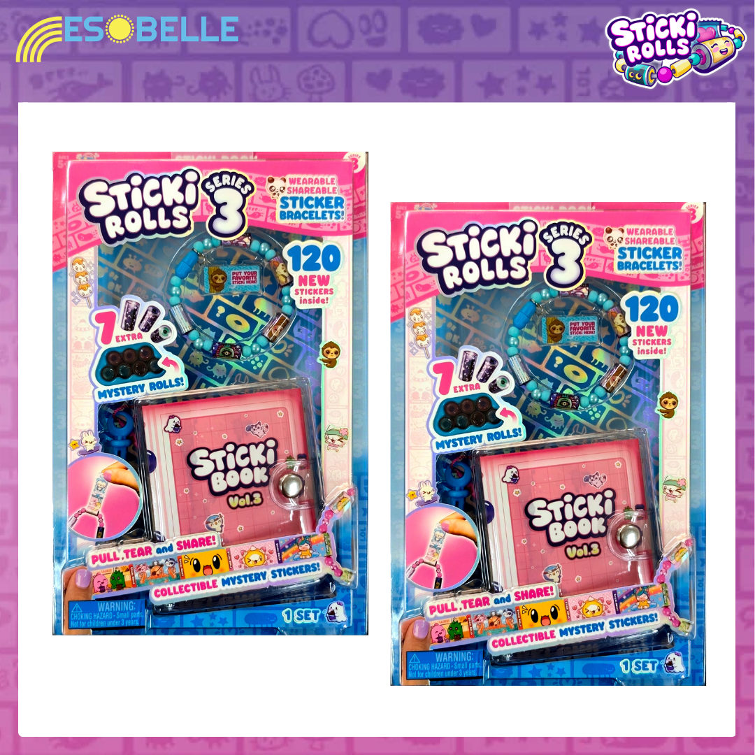 Sticki Rolls Book Pack | Art & Craft Fashion Bracelets & Trendy Stickers For Girls Kids | Kit Seni & Kraf Untuk Gadis