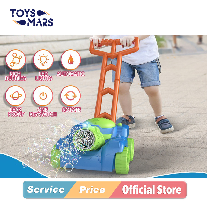 Toysmars Xe đẩy máy thổi bong bóng tự động Máy tạo bong bóng bằng điện máy làm cỏ đồ chơi trẻ em