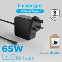 Innergie C6 Lite 65W USB-C  Laptop Charger / Power Adapter Support USB PD 3.0 for USB-C Laptops / MacBook Pro Air / iPhone 16 / iPhone 15 / iPad Pro / Switch  2.3m Built in Cable (Delta Electronics)