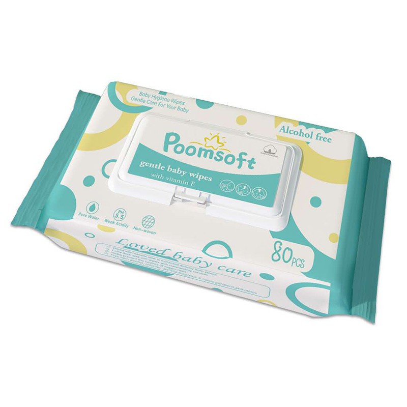 【24h to send】Poomsoft Baby Wet Wipes 1600pcs - (Non Alcohol) - wet tissue tisu basah wet tissue Natural baby wet tissue