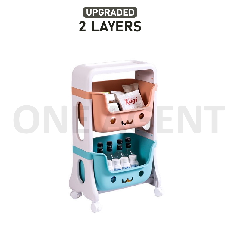 NEW 2 / 3 / 4 Tier Trolley Kids Toy Storage Rack Multi-layer Organizer Storage Toys Rack Rak Mainan Kanak Troli Mainan