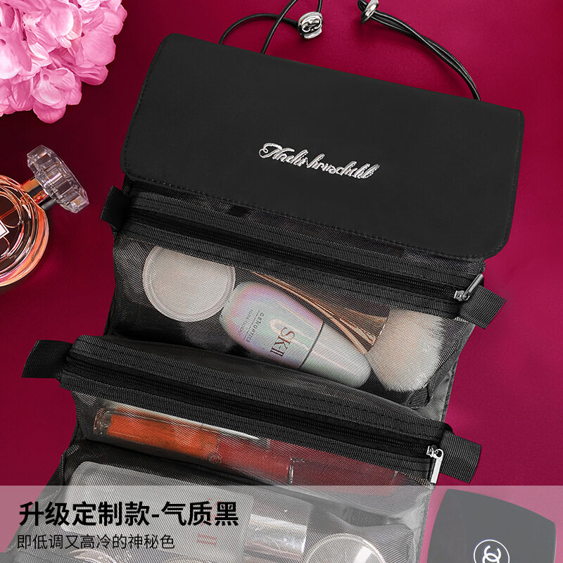 Túi mỹ phẩm có thể gập lại 4in1 Túi trang điểm có thể tháo rời Túi vệ sinh không thấm nước Túi đựng đồ đựng đồ mang theo du lịch Túi đựng đồ