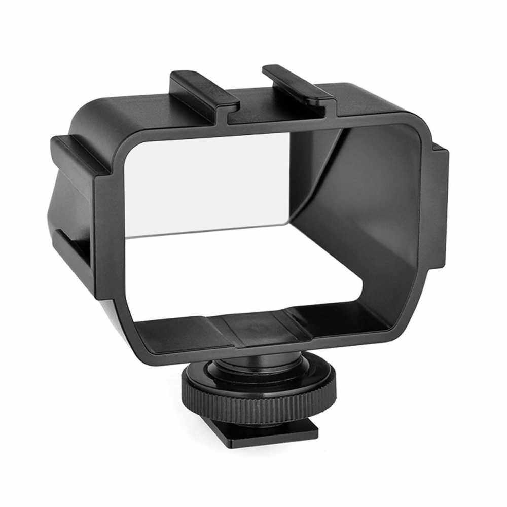 Andoer Universal Camera Selfie Vlog Flip Up Mirror Screen with 3 Cold Shoe Mounts for Installing Microphone Mini LED Light Compatible with Sony A6000/A6300/A6500/A72 Series/A73 Series Nikon Z6/Z7 Mirroless Cameras (Standard)