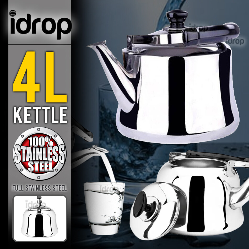 idrop 4L - Stainless Steel Tea Kettle Hot Water Tea Stovetop Classic Design