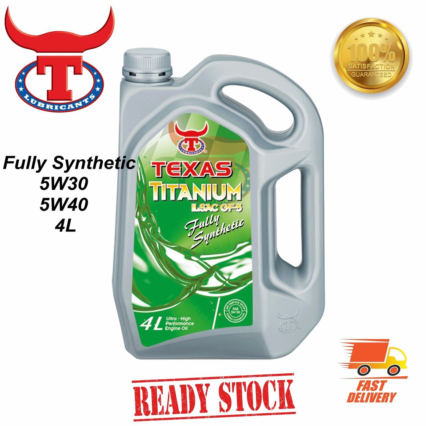 TEXAS Titanium Fully Synthetic 5W30 / 5W40 High Performance Engine Oil 4L