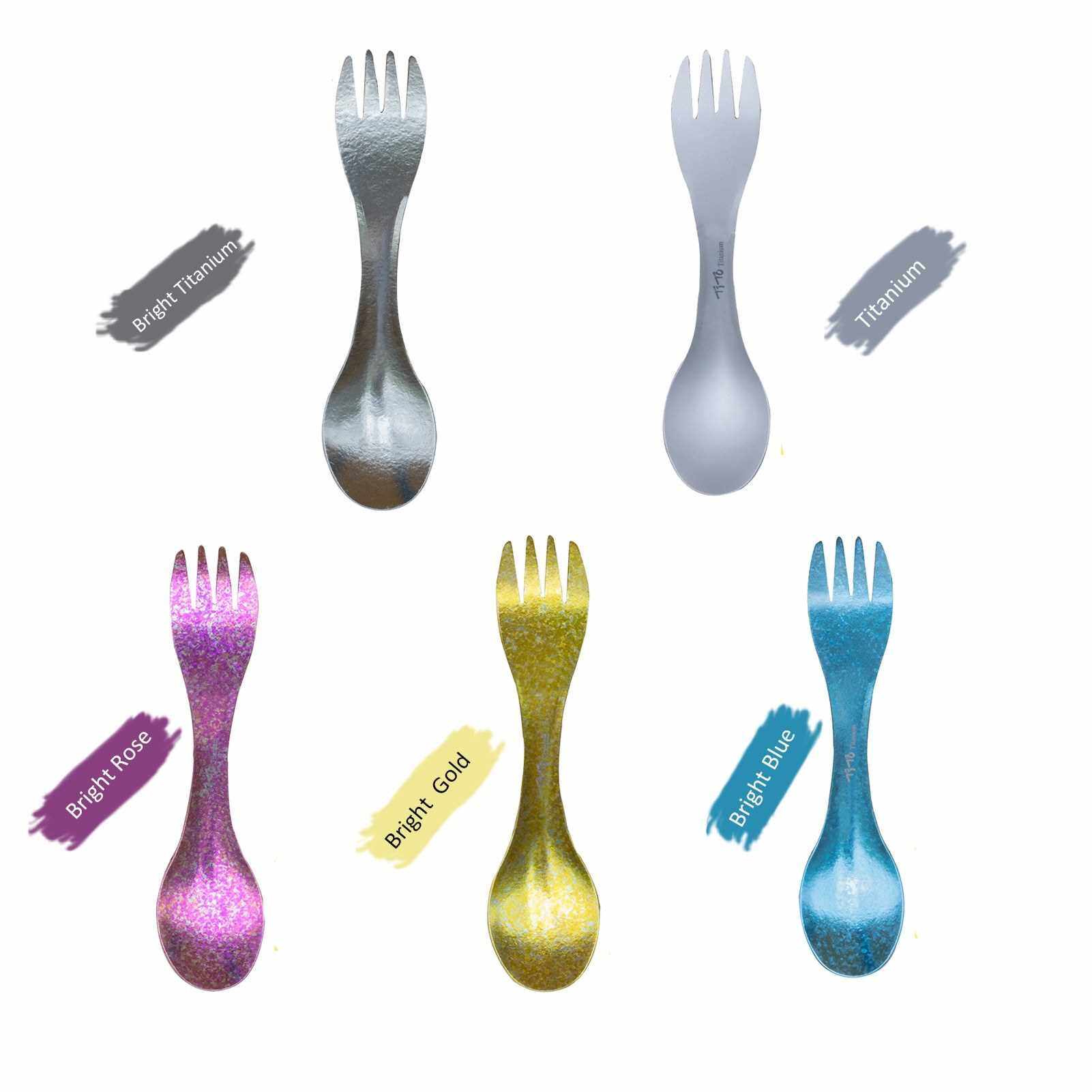 Titanium Spork Ultra Light Spoon Fork Portable Flatware 2 In 1 Camping ...