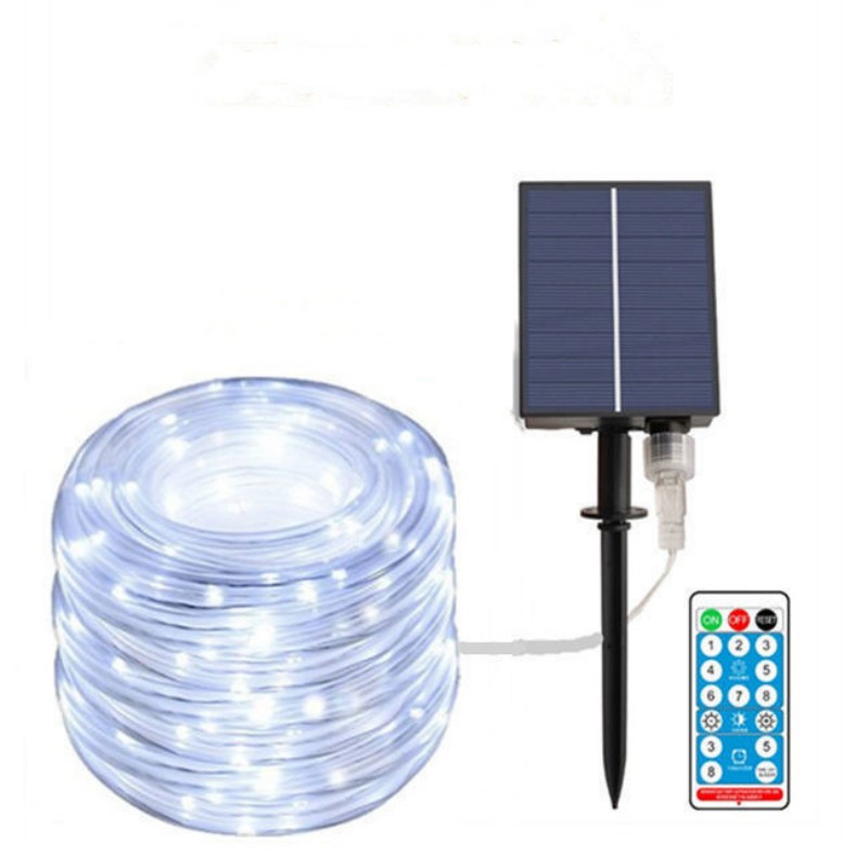 Solar Colored Light Flashlight Series Light LED Flexible Tube Light Discoloration Waterproof Outdoor Garden Decorative Light