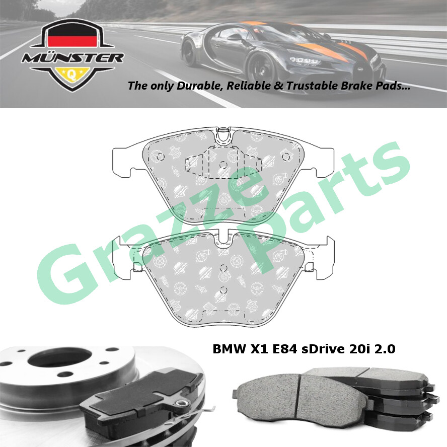 Münster Disc Brake Pad Front for BMW X1 E84 sDrive 20i 2.0 2013-2015 N20B20A 2.0 (D) 2010-2012 N47D2