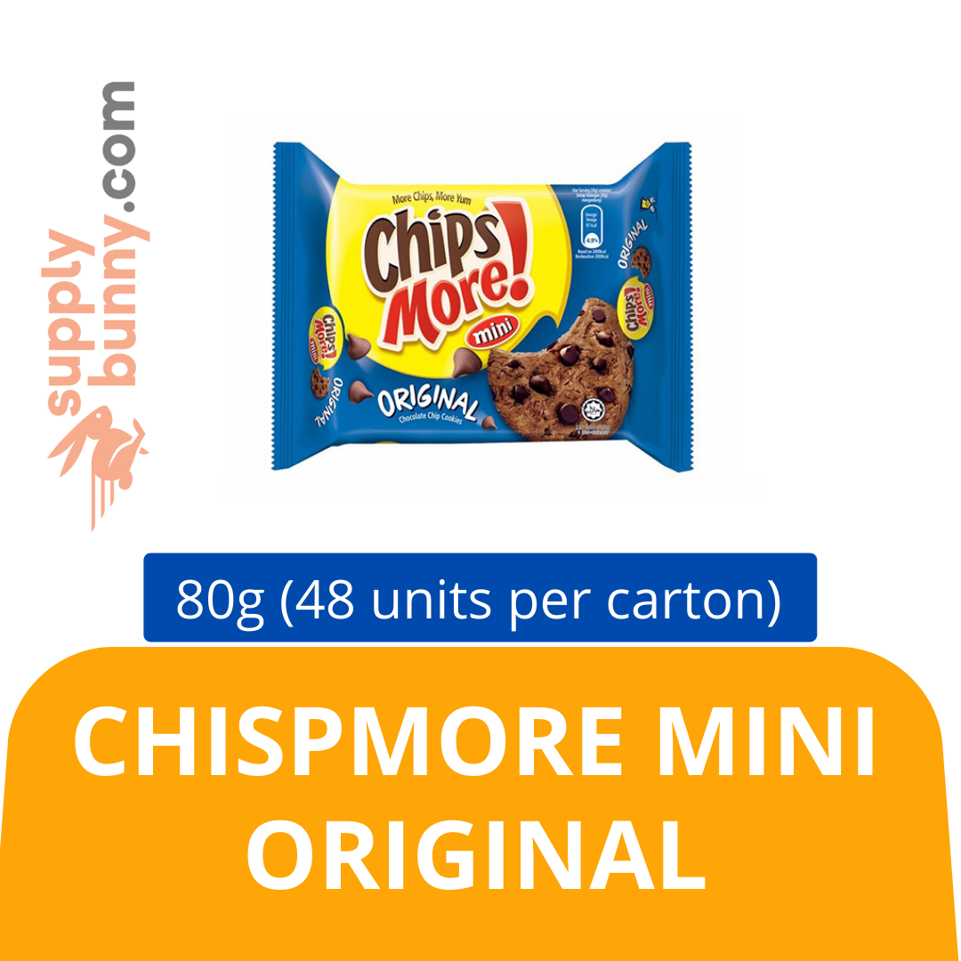 Chispmore Mini Original (80g X 48 packs) (sold per carton) 趣多多迷你原味巧克力餅乾 PJ Grocer Biskut Chipsmore Mini Asli