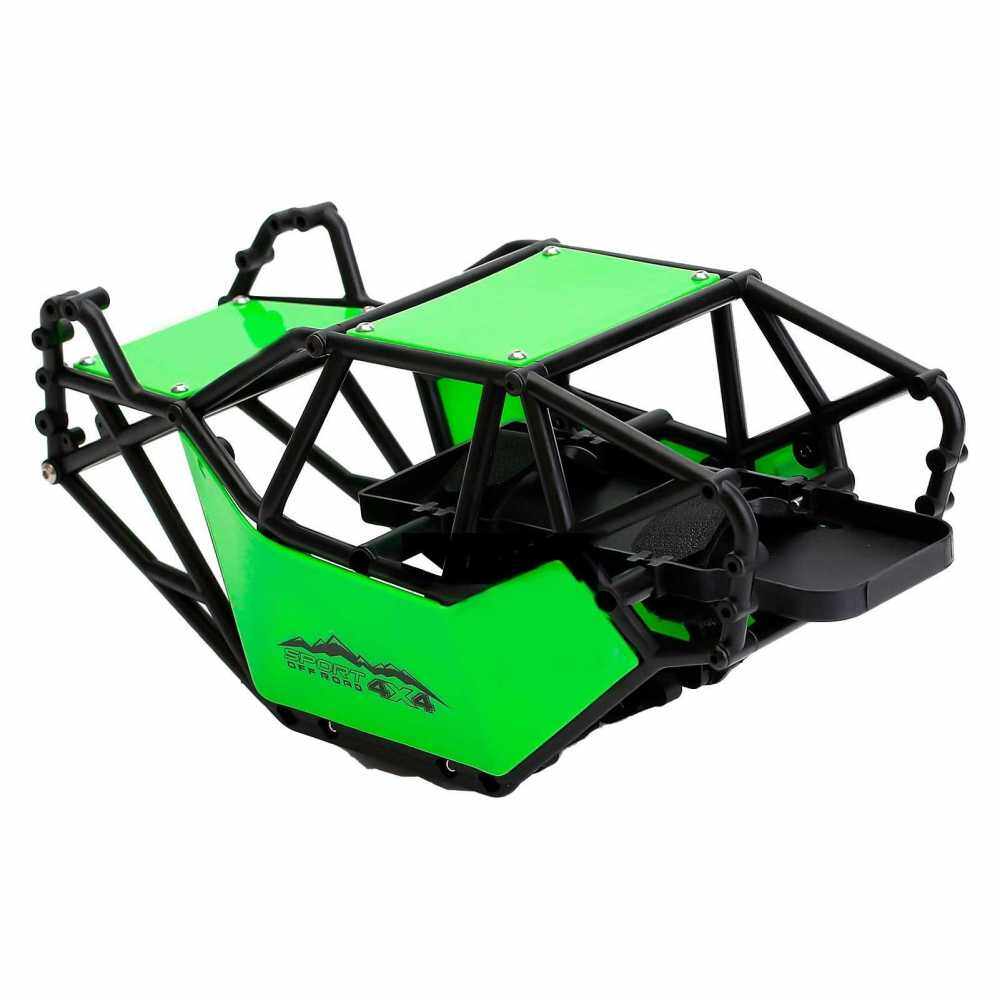 AUSTAR AX-8503G Nylon RC Roll Cage RC Rock Buggy Body Shell Compatible with 1/10 Axial SCX10 90046 (Green)