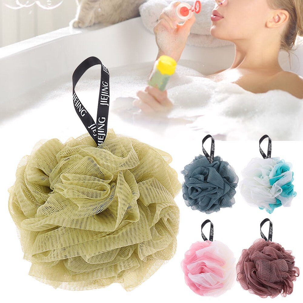 Bath Balls Wash Flower Bath Sponge Shower Brush Scrubber Rich Bubbles