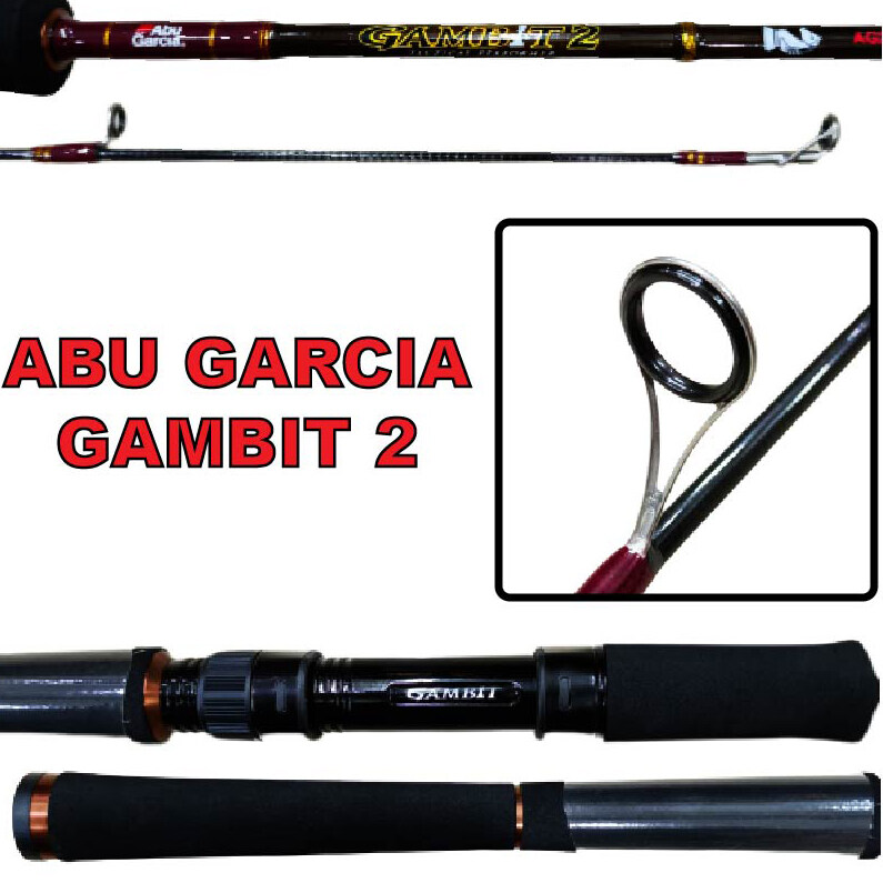 PESCA- NEW! ABU GARCIA Gambit 2 Fishing Rod 6' 6'6 7' Medium/Heavy Action Spinning Rod Bait Casting Rod Joran Abu Garcia