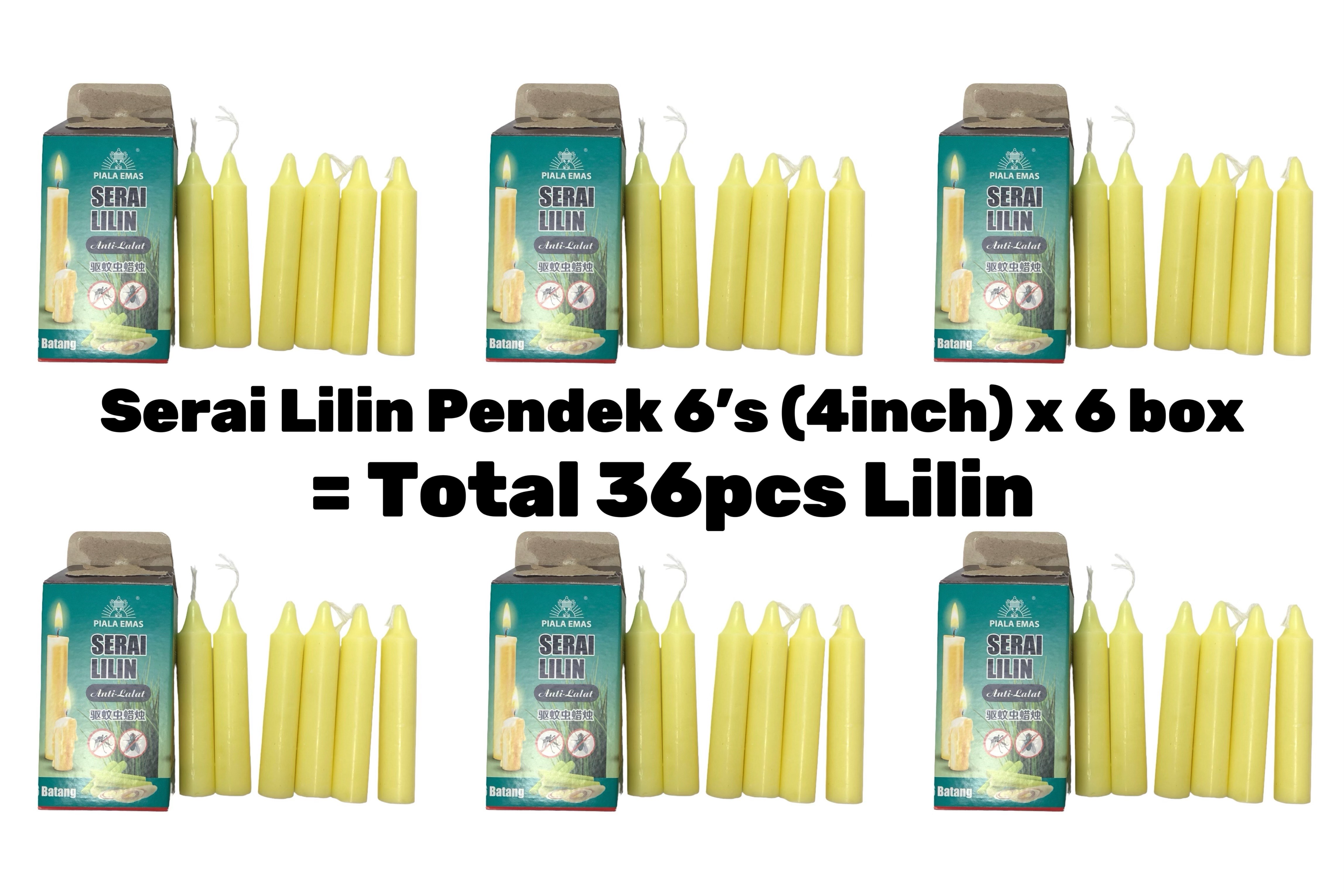 Candle Citronella Anti Insects/ Lilin Serai Wangi Anti Lalat& Nyamuk 【10pcs(2hours±) 50pcs(2hours±) 30pcs(4hours±) 2pcs(8hours±)】