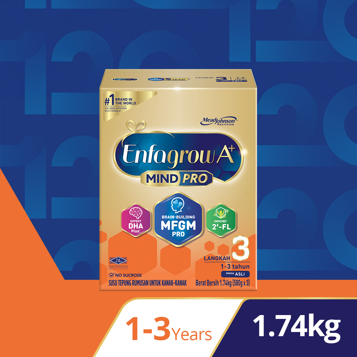 Enfagrow A+ Step 3 - 1.74kg ORIGINAL / VANILLA Susu Milk Formula Powder