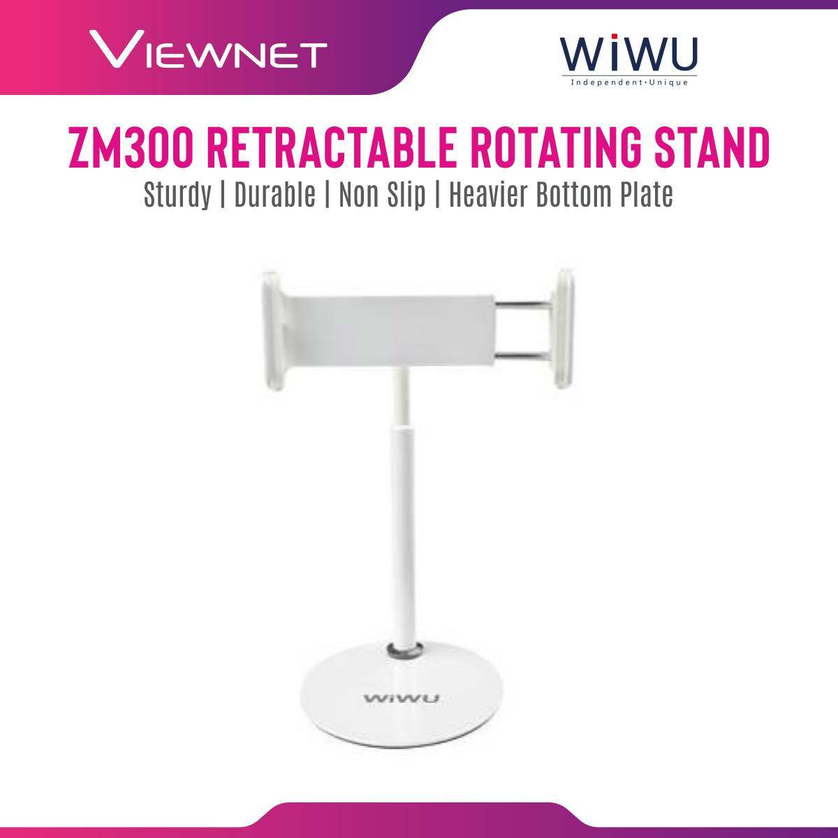 WIWU ZM300 Retractable Rotating Mobile Phone Stand Desktop Stand for Mobile Phones within 4.7-12.9 inches, with Chassis