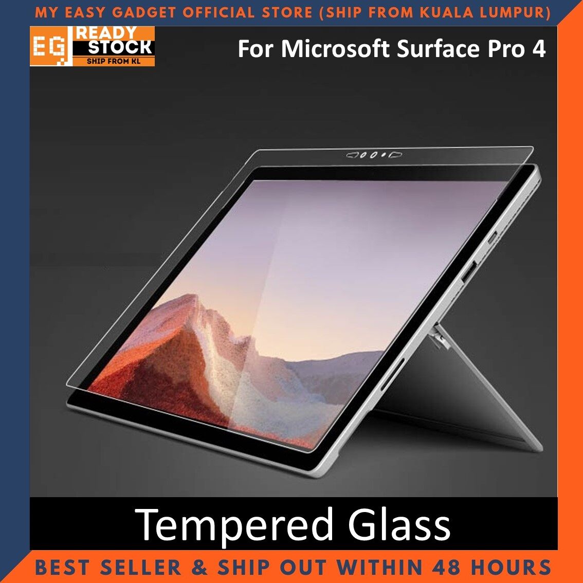 Microsoft Surface Pro 8 7 7+ 6 5 4 9H 2.5D Surface Pro Tempered Glass Screen Protector