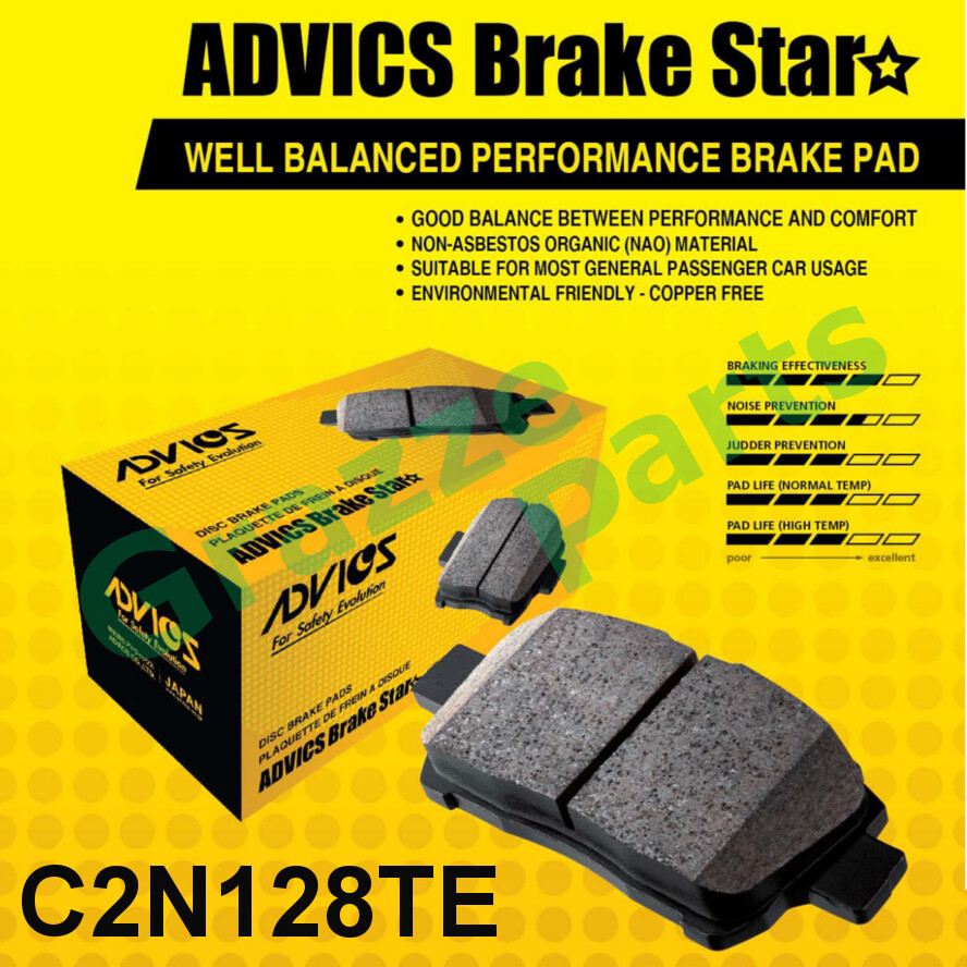 Advics Aisin Brake Star Disc Brake Pad Rear C2N128TE for Honda City SEL