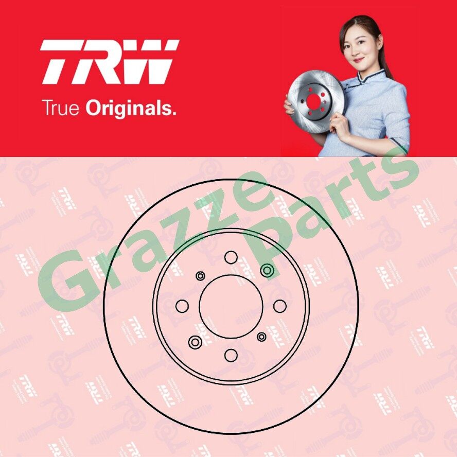 (2pc) TRW Disc Brake Rotor Front for DF3021 City TMO TFO Civic SR4 S5A SO4 Jazz TGO Insight (262mm)