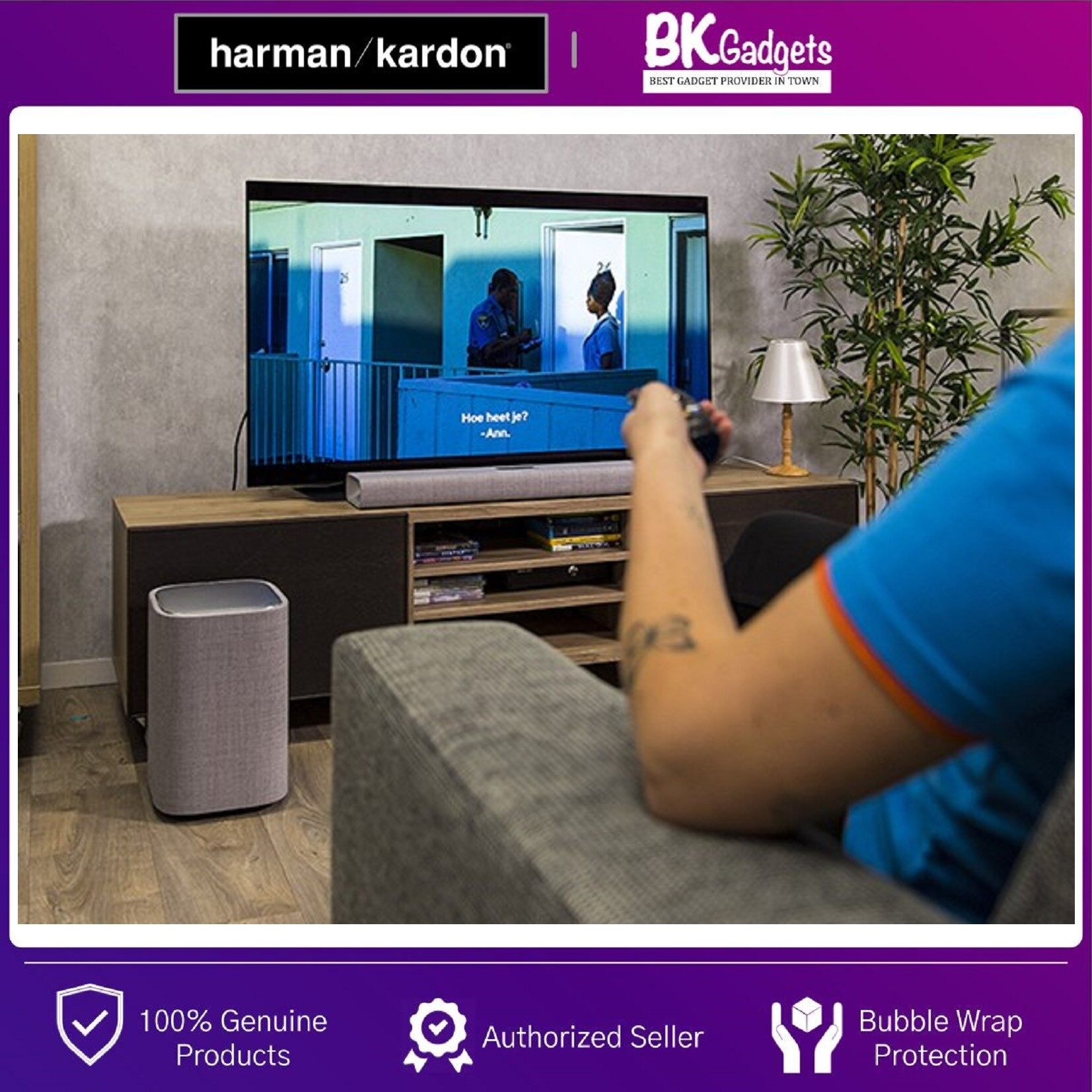 Harman Kardon Citation Sub S Compact Wireless Subwoofer with Deep Bass | Easy Setup with Wireless Connectivity