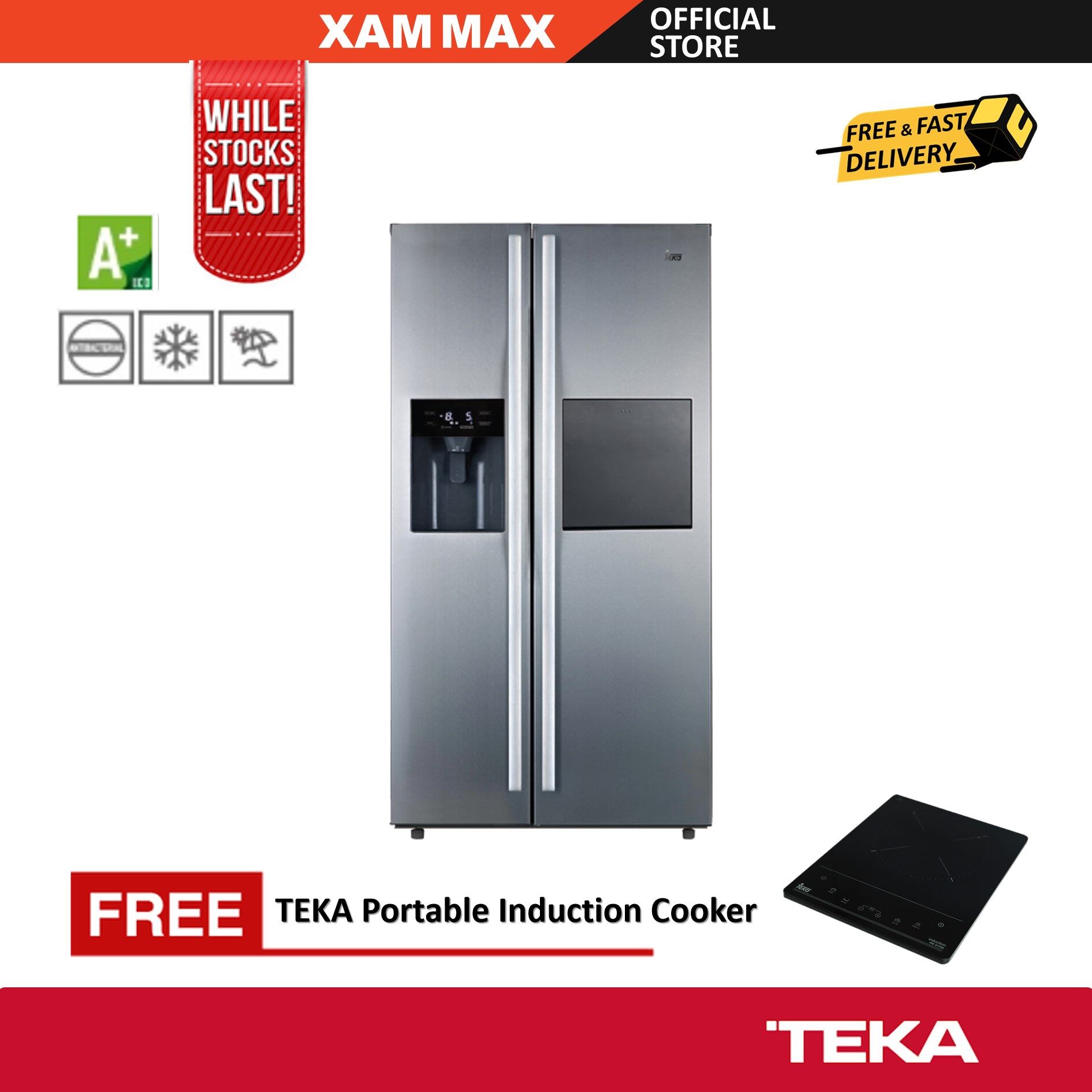 New Collection Peti Ais Teka Side by Side With Dispenser Fridge NFM 680 X Bosch/Electrolux/Sharp/Samsung/Panasonic/Toshiba/LG Terkini New Collection Peti Ais Teka Side by Side With Dispenser Fridge NFM 680 X Bosch/Electrolux/Sharp/Samsung/Panasonic/Toshiba/LG Terkini