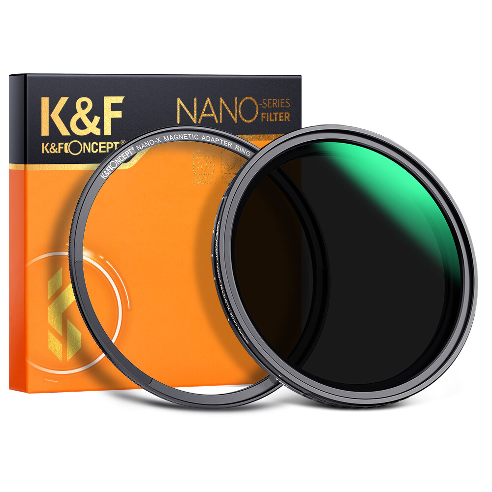 K&f concept magnetic nd8-nd128 fader nd filter lens neutral density variable multiple layer coated 49mm 52mm 58mm 62mm 67mm 77mm 82mm