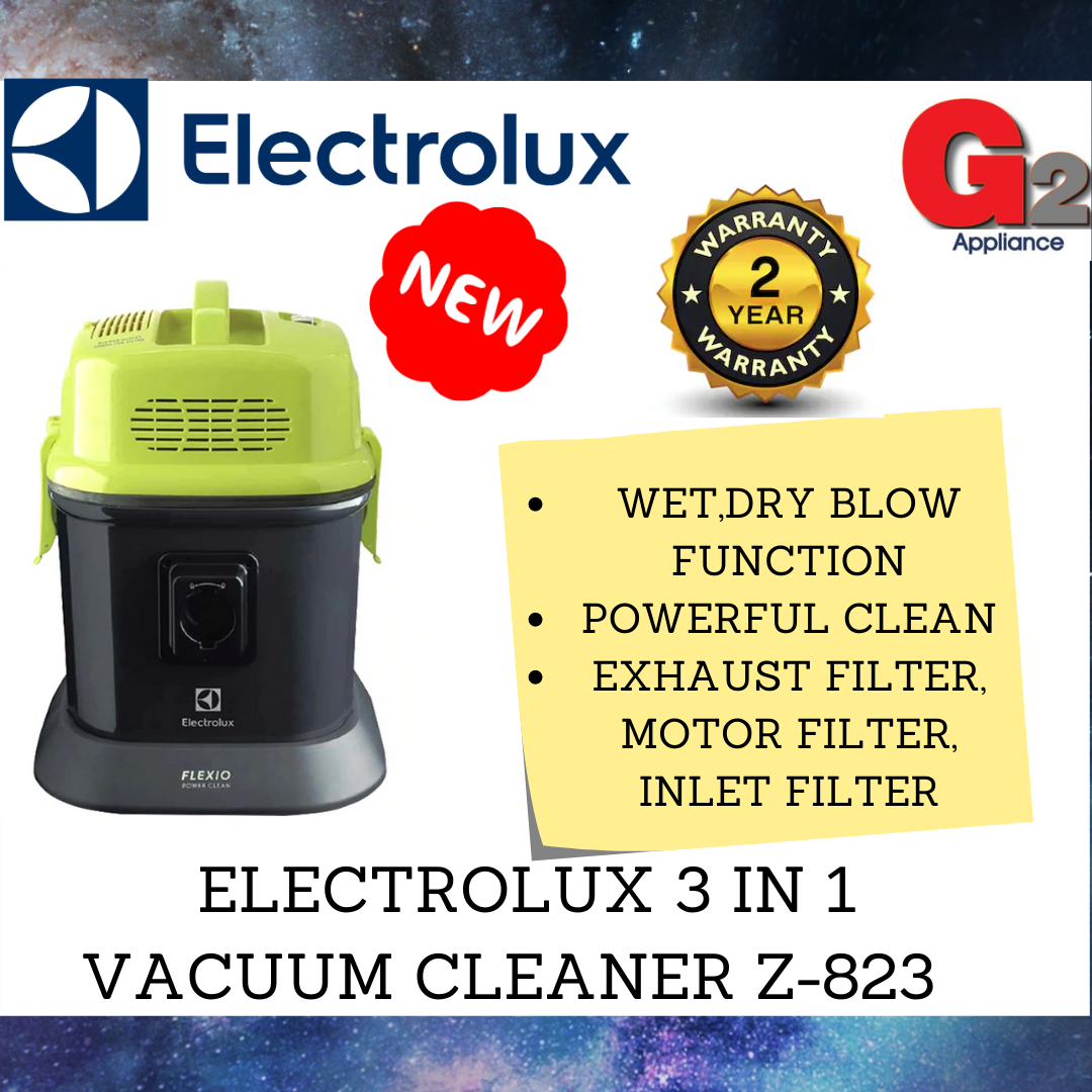 ELECTROLUX 3 in 1 POWERFUL VACUUM WET & DRY CLEANER Z-823 - ELECTROLUX WARRANTY MALAYSIA