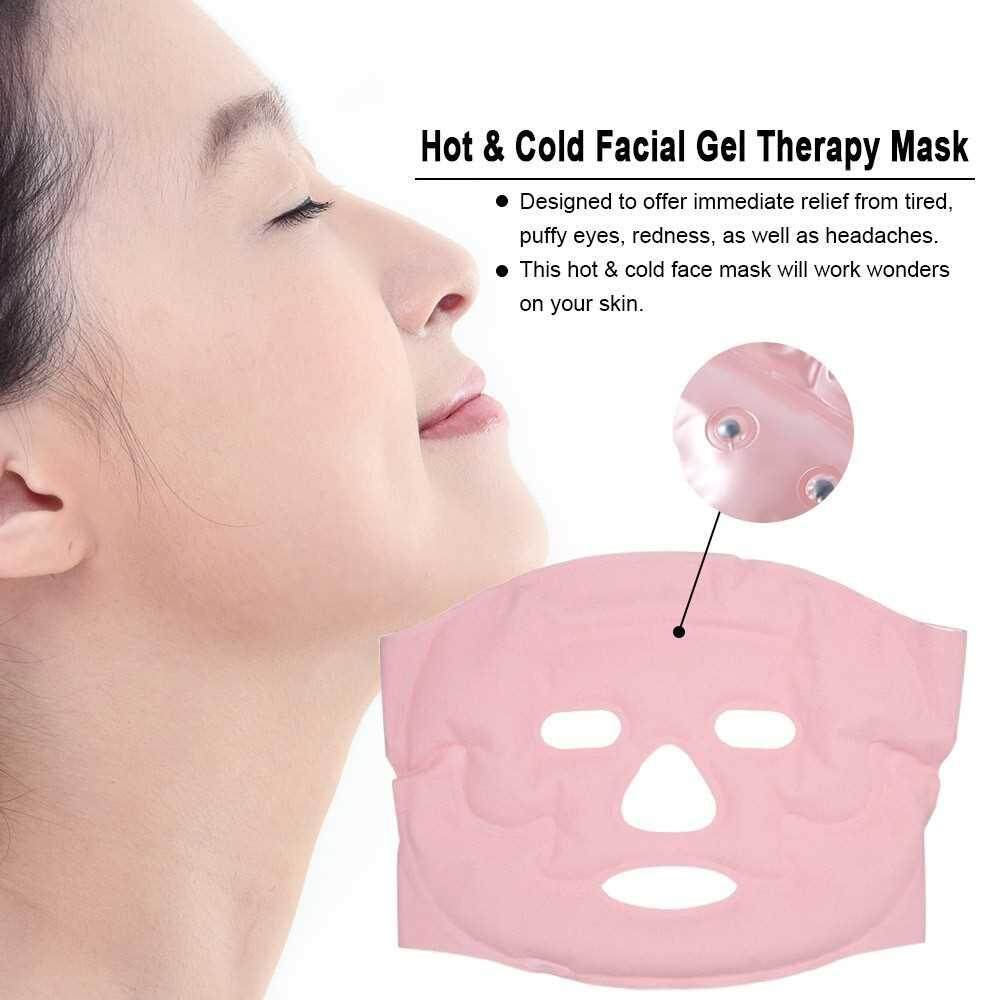 BEST SELLER Hot & Cold Face Gel Mask Facial Therapy Microwavable Freezable Reusable Relief Swollen Face Puffy Eyes Headaches Migraines