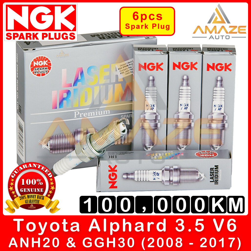 NGK Laser Iridium Spark Plug for Toyota Alphard 3.5 V6 ANH20 & GGH30 (2008-2017) - Long Life Spark Plug 100,000KM [Amaze Autoparts]